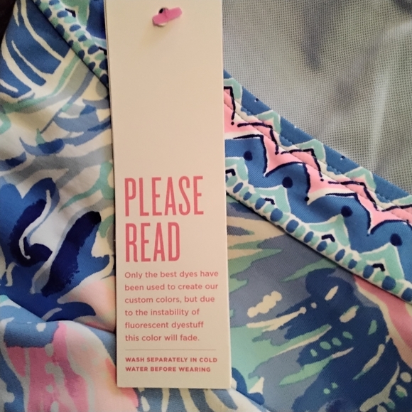 🎉HP🎉 NWT Lilly Pulitzer Justina One Piece Swimsuit Saltwater Blue - Sz 0 - Picture 10 of 12